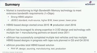 eSilicon HBM-Präsentation (Slide 33)